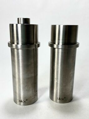 ZACK Stainless Steel Brushed Silver Salt Shaker and Pepper Grinder Set Minimal